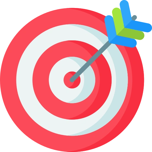 Target bullseye icon representing 100% accurate results and precise formulas for all online conversions.